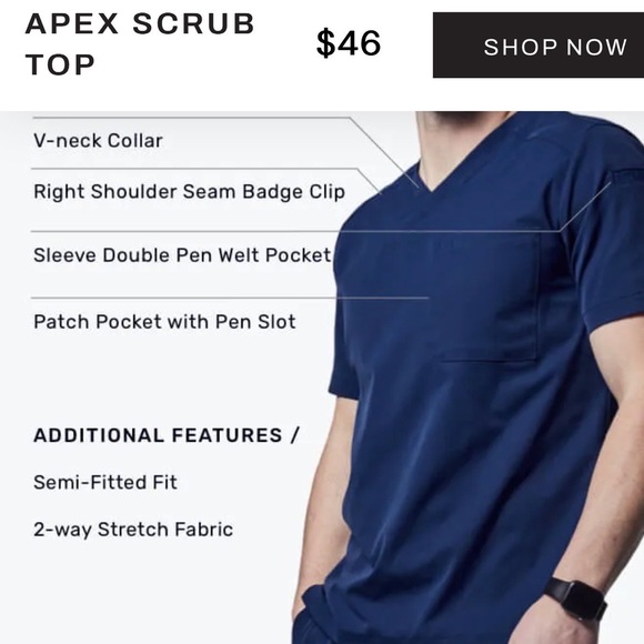 Medelita black scrub set - Picture 8 of 8